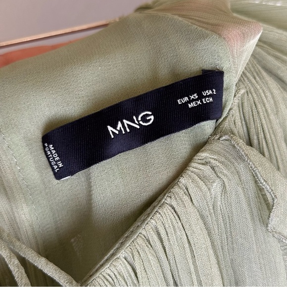 Mango Light Green Ruffled Dress - Picture 5 of 16